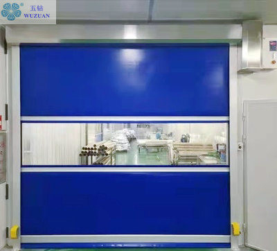                  Industrial Custom Fast Interior Automatic Roller Shutter Door Aluminum High Speed Roll up PVC Door             