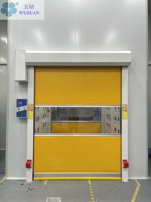                  European Standard Well Sealing PVC High Speed Radar Rolling Shutter Door with Visual Window             