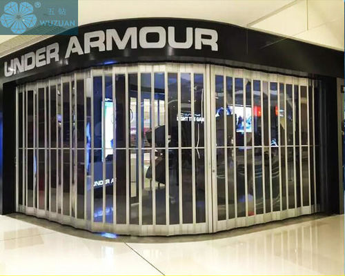 3m Height 2.5mm Foldable Glass Doors For Shopping Malls