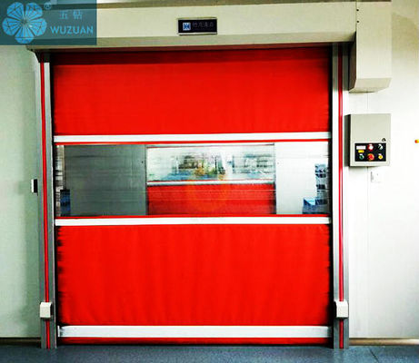 Red 1.2m/S 0.8mm Curtain PVC Roller Shutter Doors