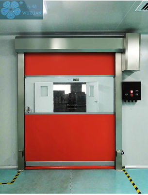 Red 2m/S 2mm Steel High Speed Industrial Doors