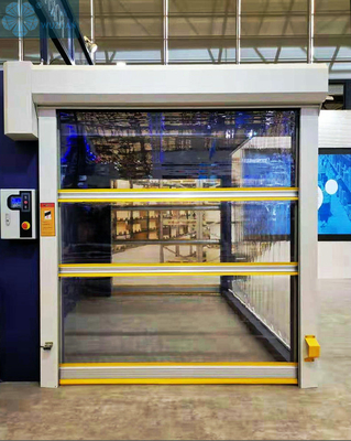                 Transparent Factory Fast Roller Shutter Automatic PVC High Speed Doors             