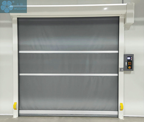                  Automatic Plastic Rapid Folding Roller Shutter Fast Door Security Industrial High Speed Roll up PVC Door             