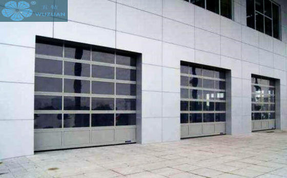 Aluminum Alloy 4m Width 0.476mm Full View Garage Doors