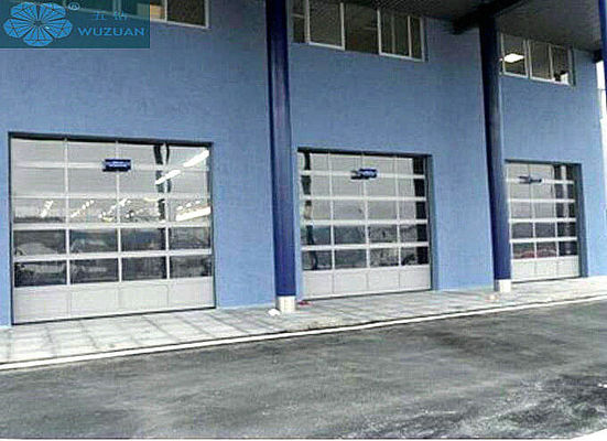 Aluminum Alloy 4m Width 0.476mm Full View Garage Doors