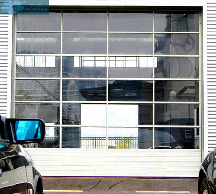 Electrical 0.426mm 3000mm Height Clear Glass Garage Doors