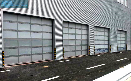 Transparent 220V 40mm Sliding Glass Garage Doors