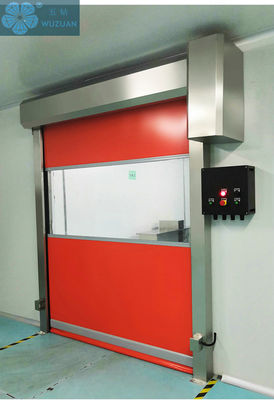 Red 2m/S 2mm Steel High Speed Industrial Doors