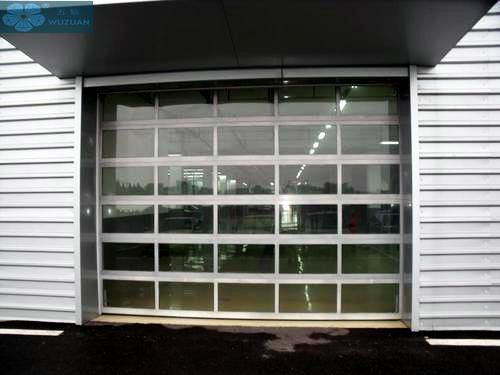 Transparent PC Glass Sectional Overhead Door For Garage