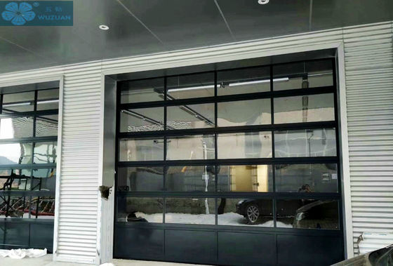 Motorized Aluminum Frame Glass Insulated Clear Garage Door