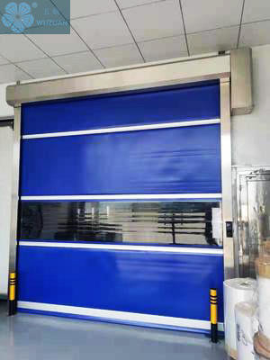                  Automatic Industrial Cold Room Roller Shutter Door Commercial PVC Carwash Door High Speed Rolling Door             