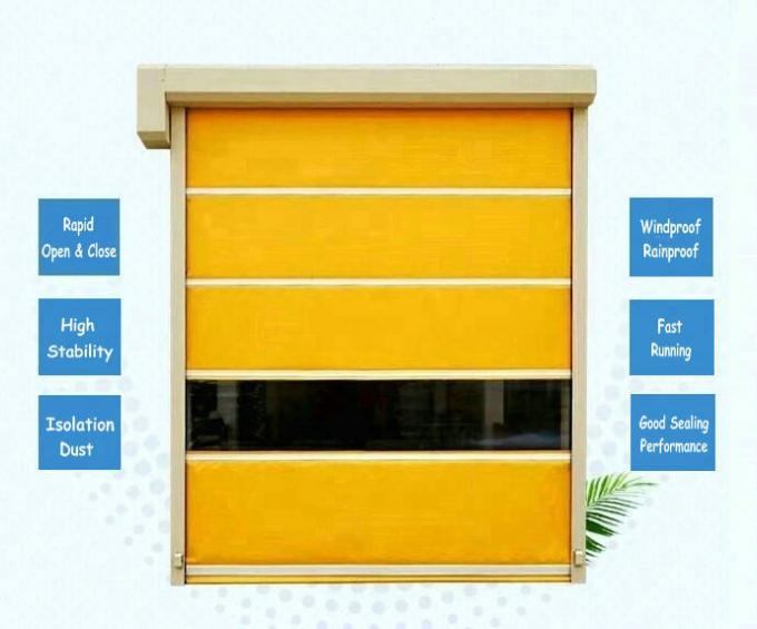 Automatic PVC Plastic High Speed Rolling Shutter Door for Warehouse with Clear View